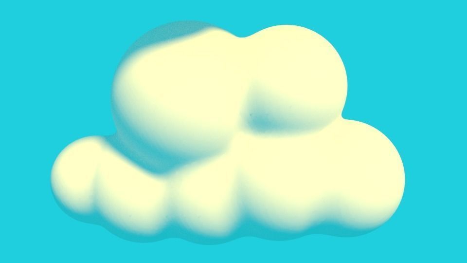Low Poly Clouds Free low-poly 3D model_4