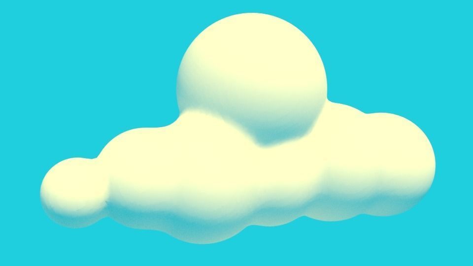 Low Poly Clouds Free low-poly 3D model_3