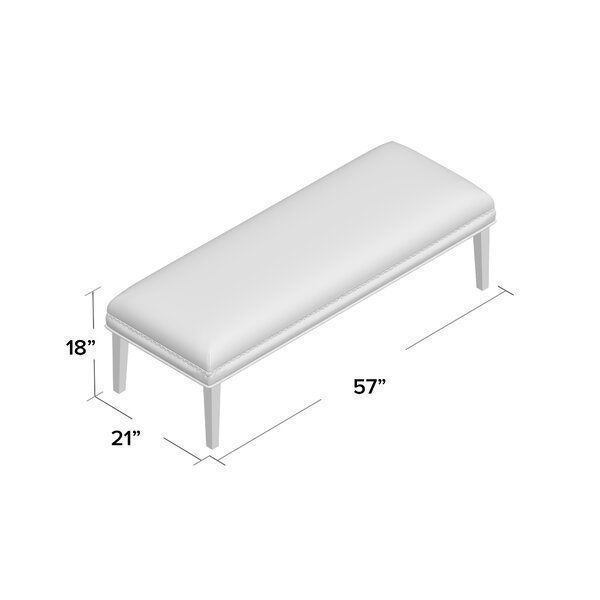 Bobby Upholstered Bench - 2 Colour 3D model_1