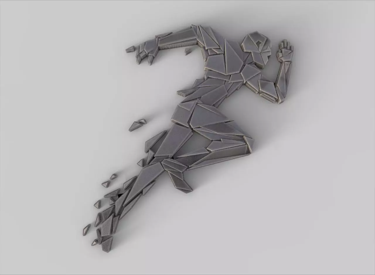Athlete Runner Figurine 3D print model_0