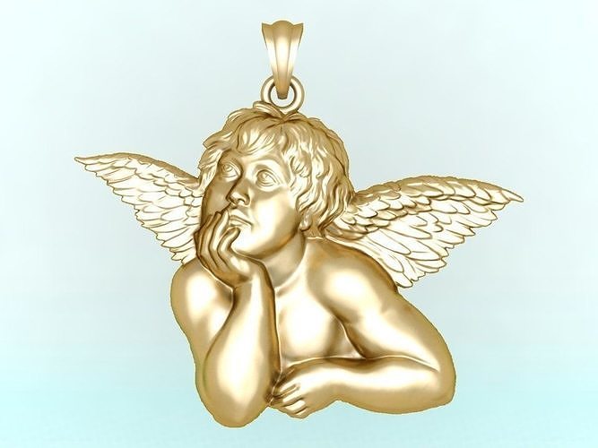 Angel pendant 3D print model