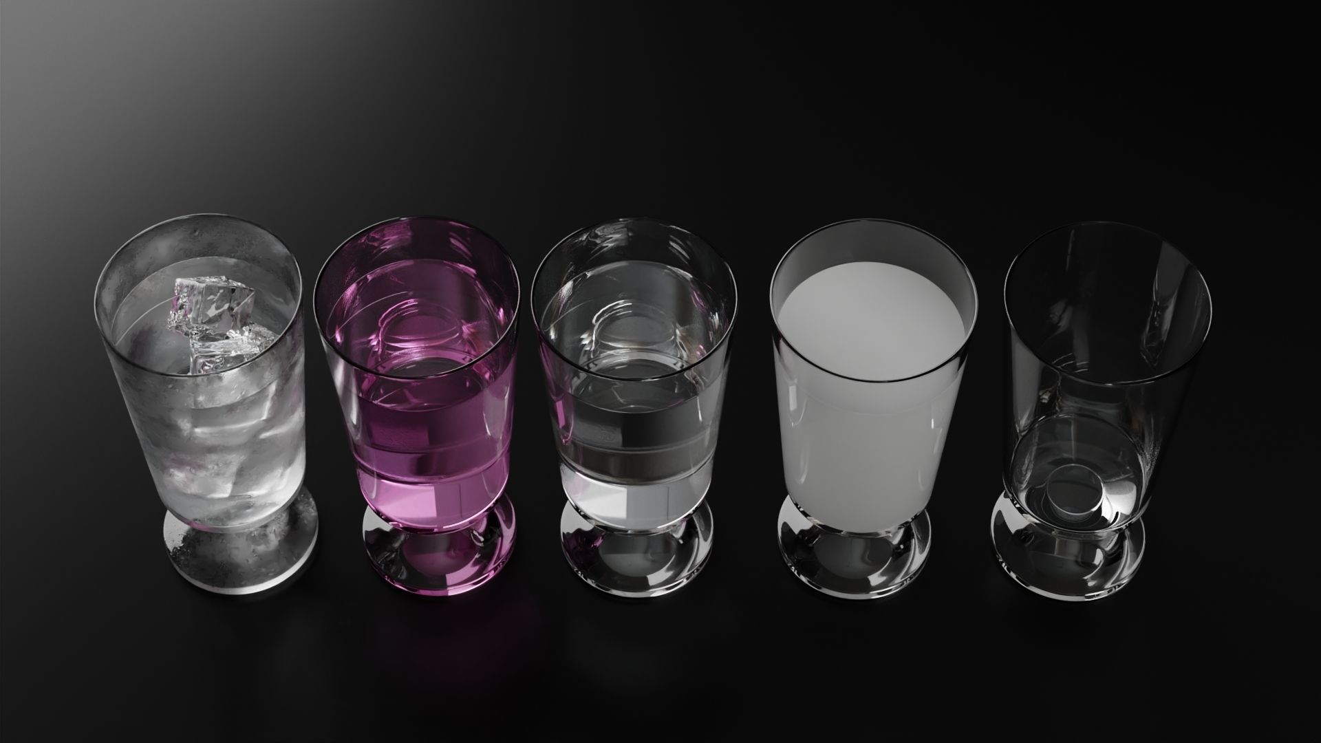 Glass highball 2 3D model_3