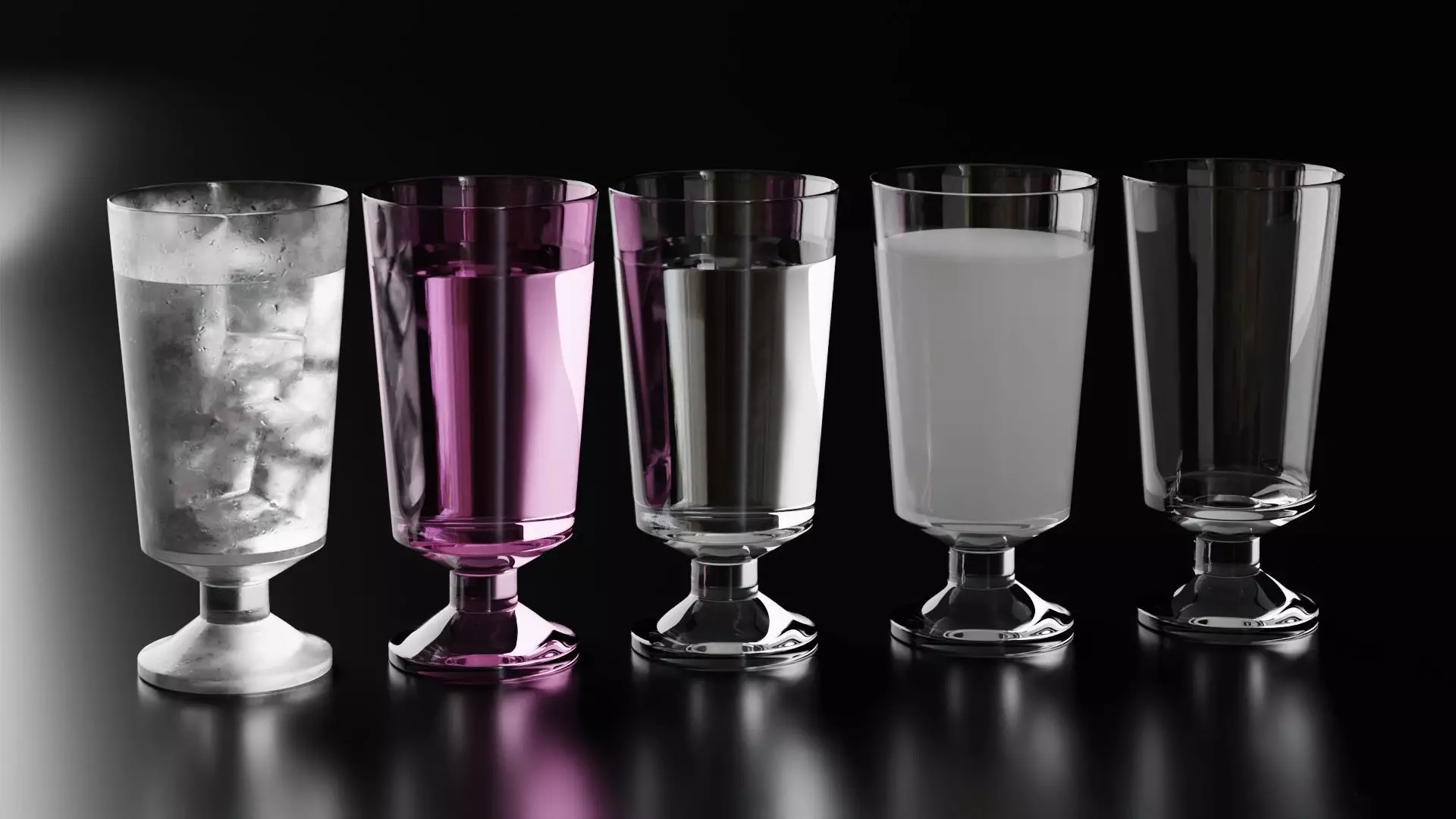 Glass highball 2 3D model_0