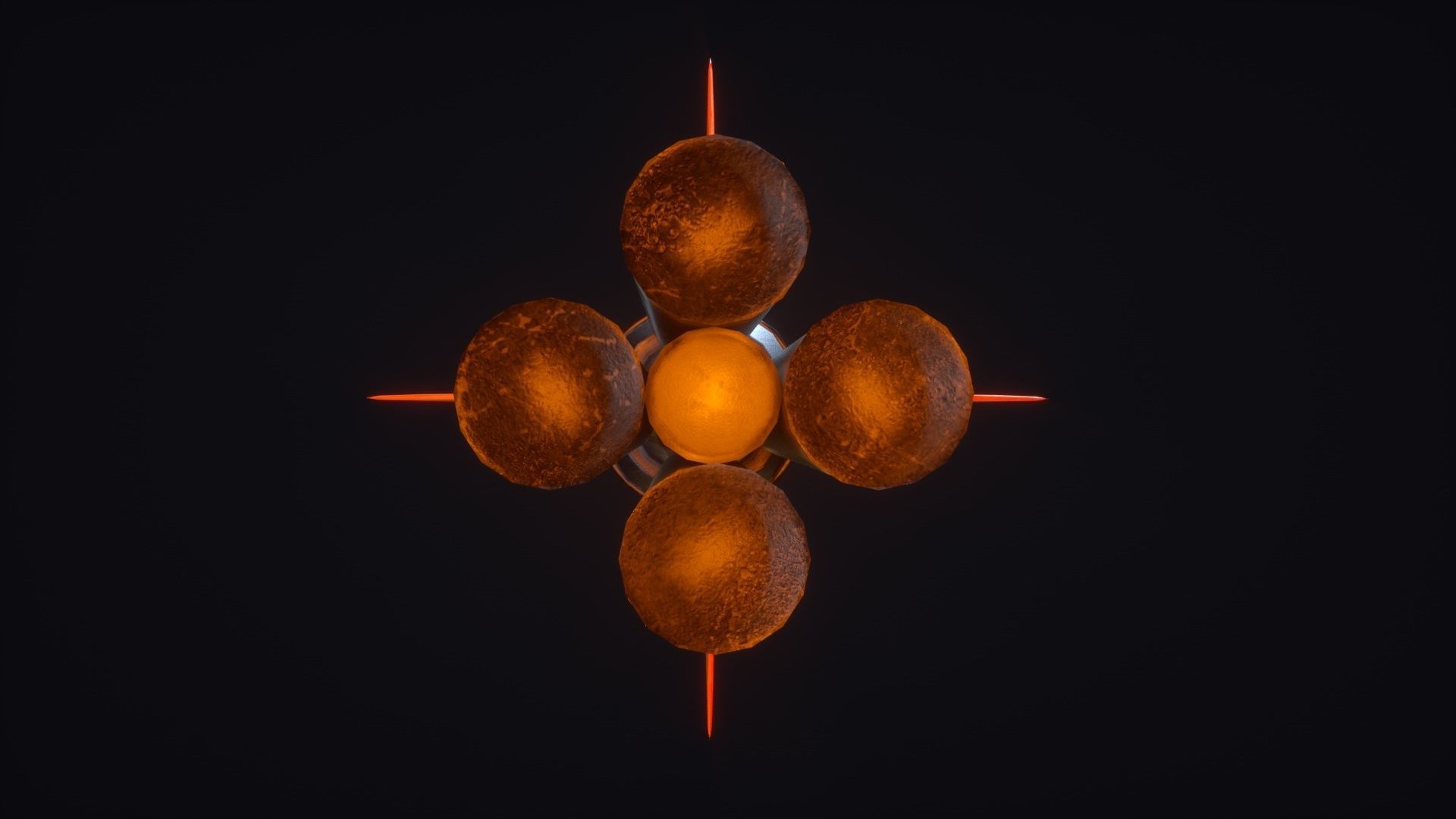 USSR rocket Low-poly 3D model_5