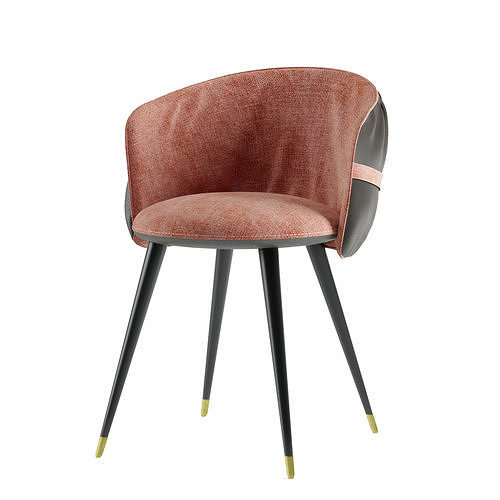 chair with fabric and legs Low-poly 3D model