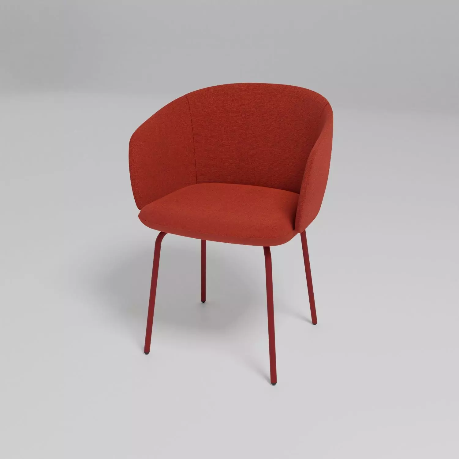 GRACE - Upholstered fabric chair with armrests - Free 3D model