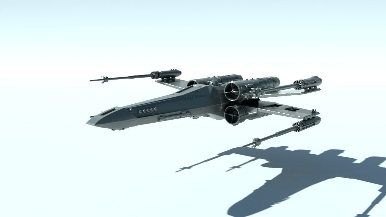 X-WING for 3Dprint 3D print model_3