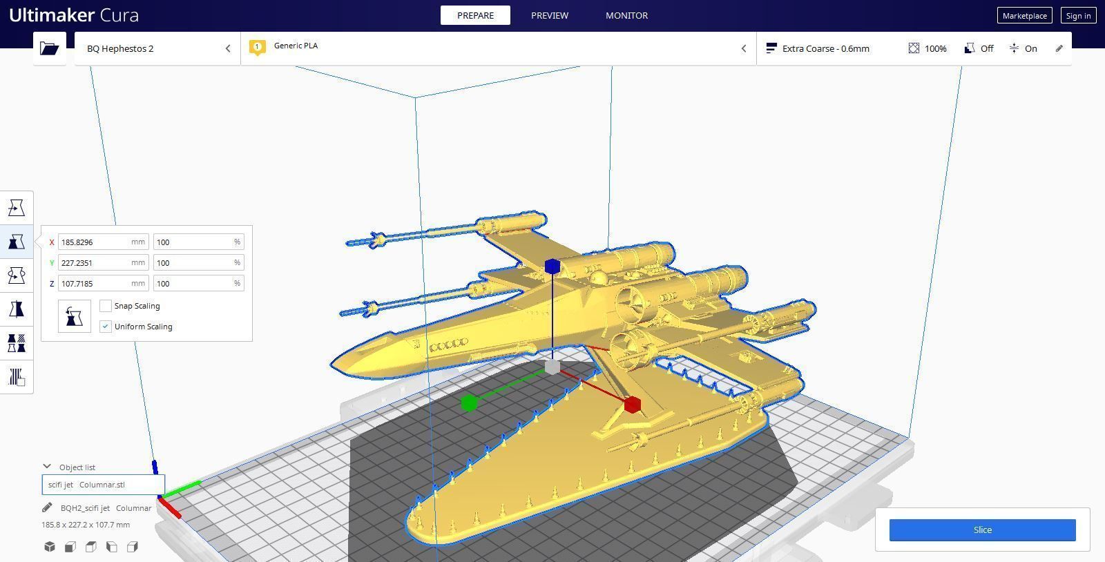 X-WING for 3Dprint 3D print model_5
