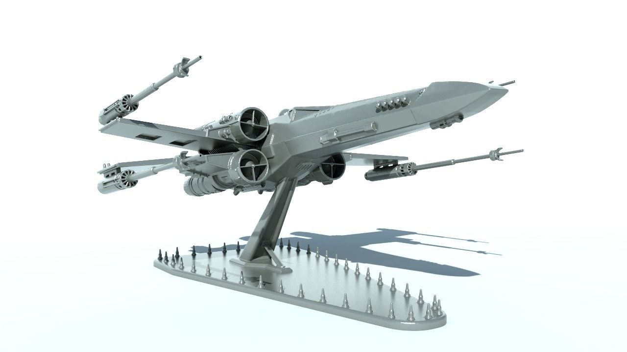 X-WING for 3Dprint 3D print model_4