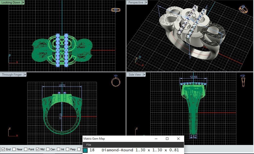 dollar ring 3D print model_1