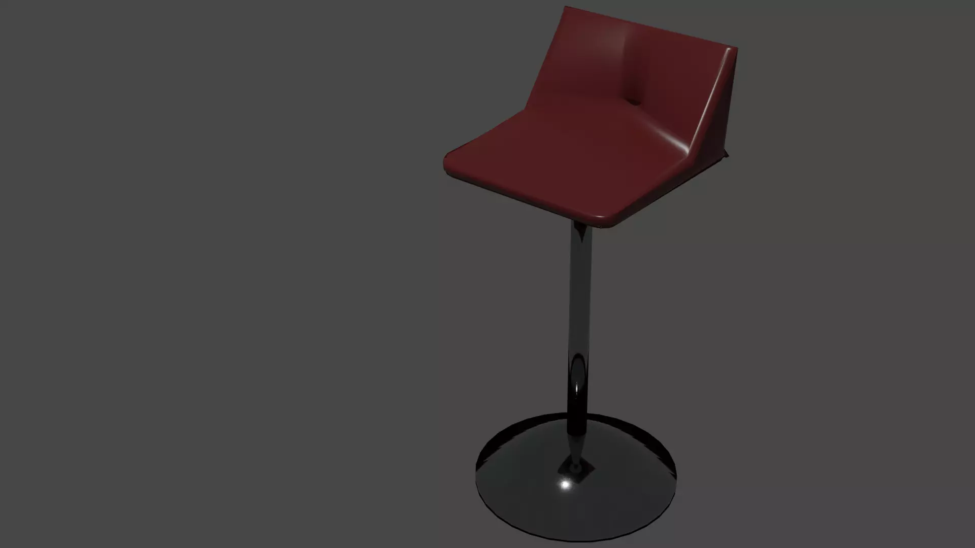 Barstool cycles leather metal Free low-poly 3D model