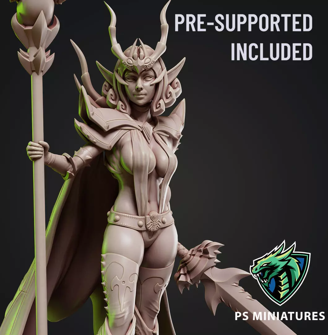 Drow Sorceress Pose 1 3D print model_0