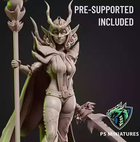 Drow Sorceress Pose 1 3D print model