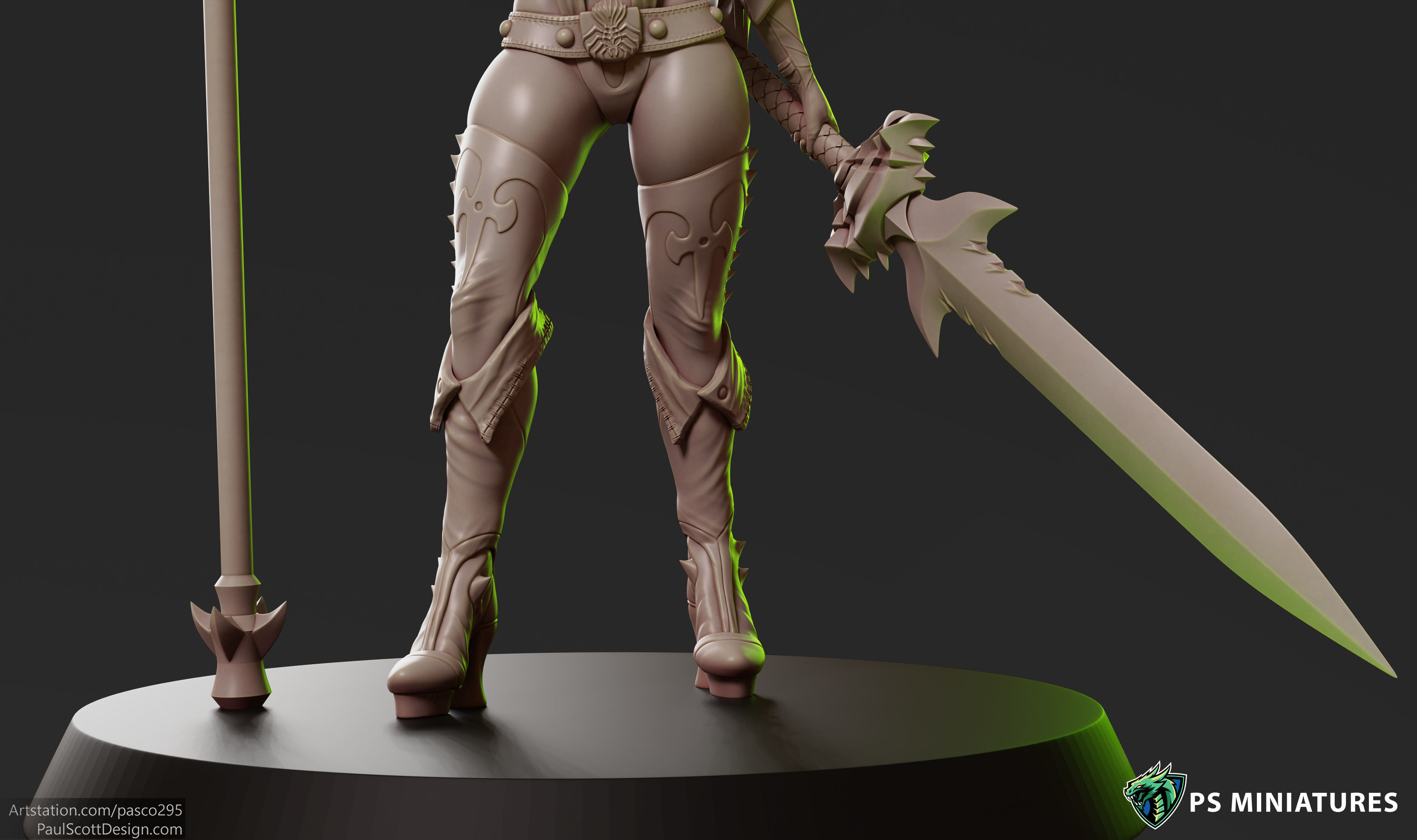 Drow Sorceress Pose 1 3D print model_8