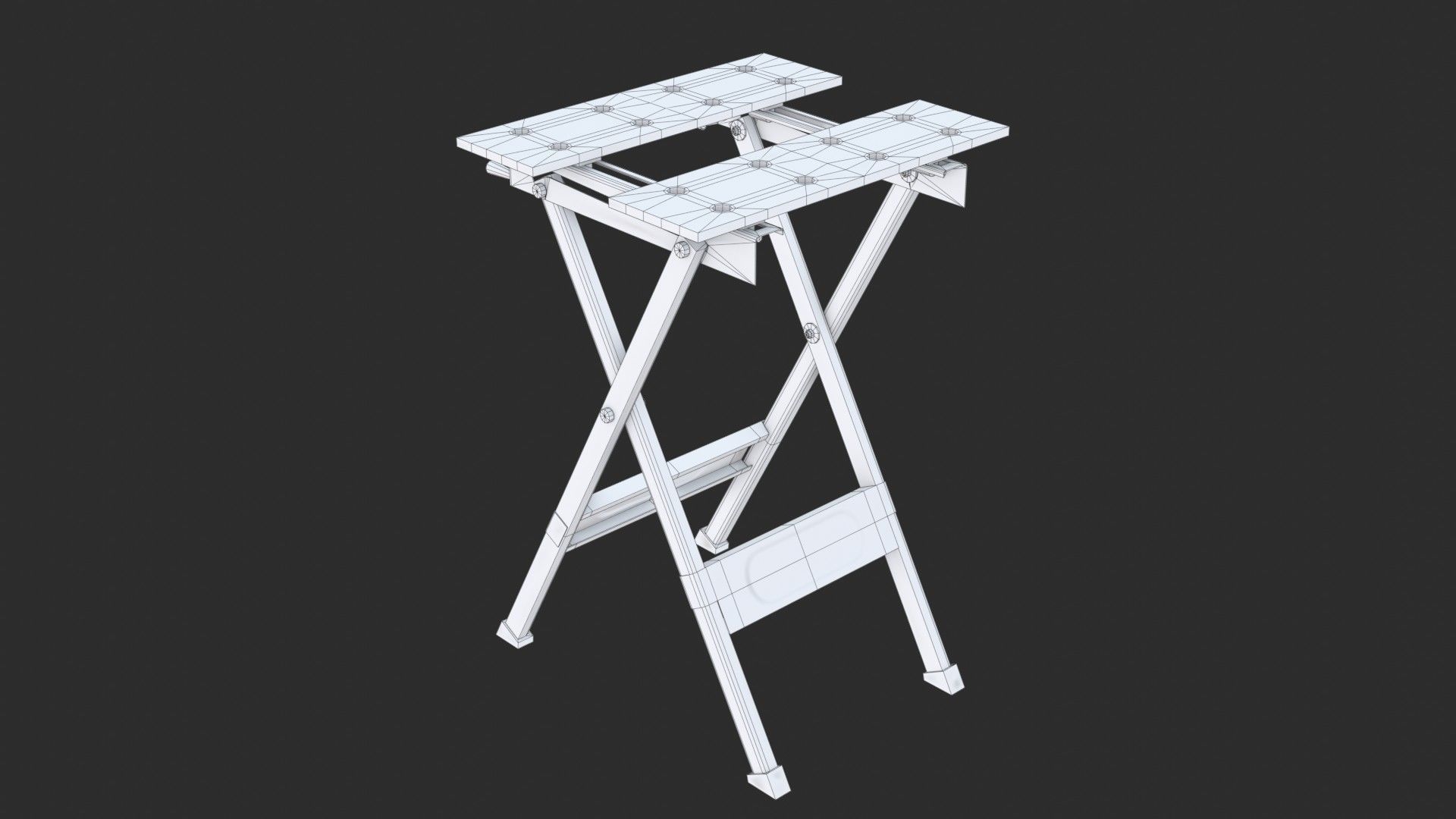 Portable Workbench Low-poly 3D model_14