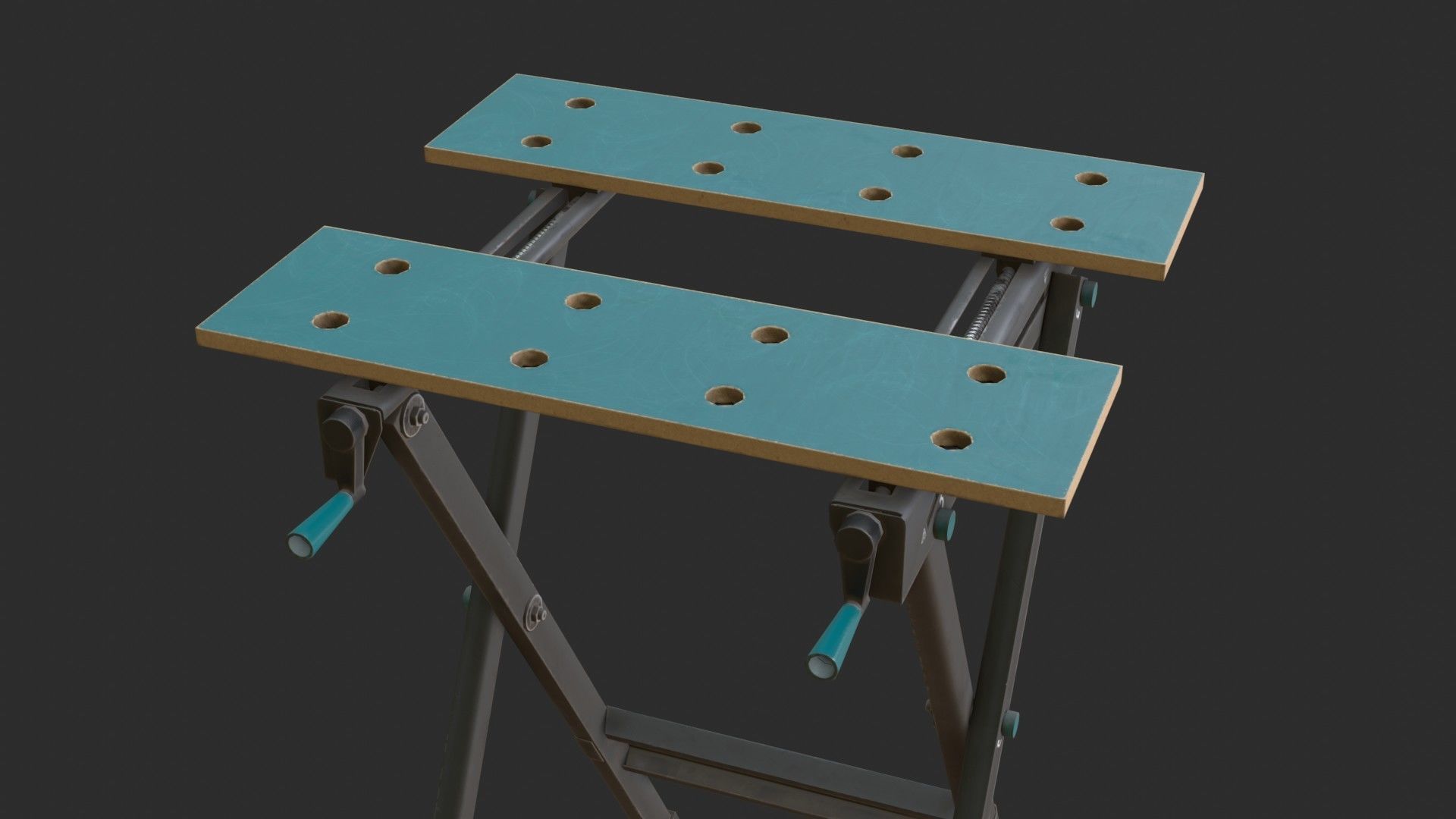 Portable Workbench Low-poly 3D model_8