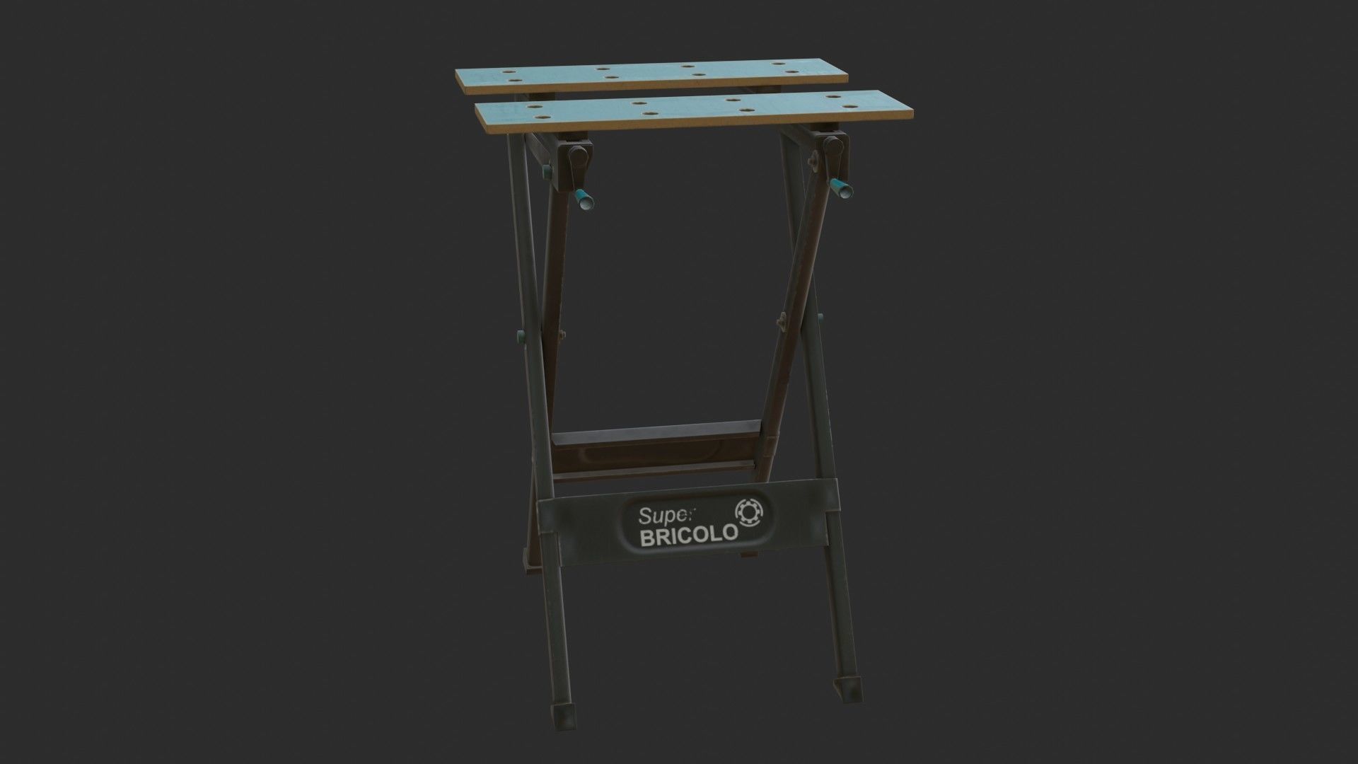Portable Workbench Low-poly 3D model_6