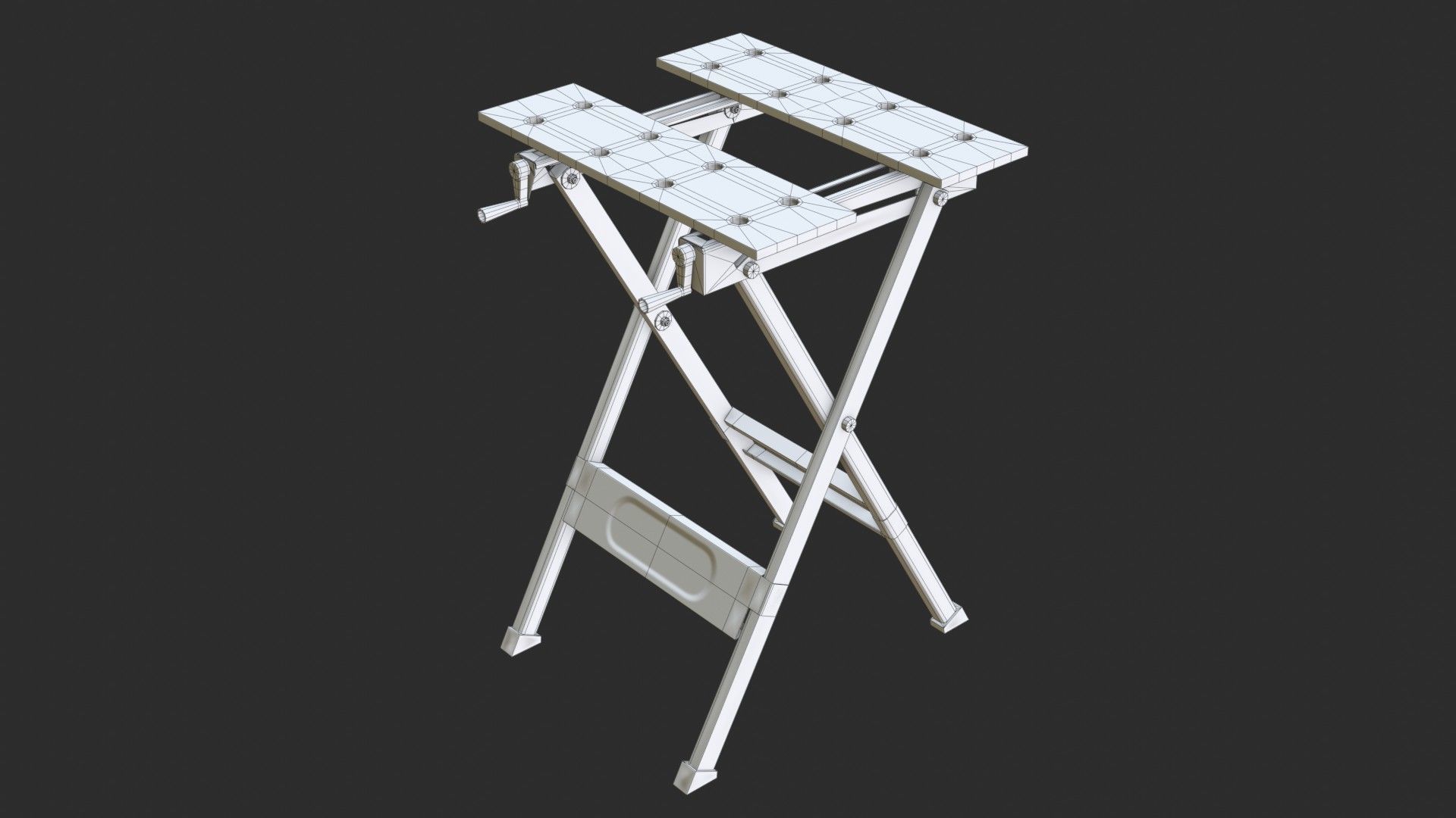 Portable Workbench Low-poly 3D model_13