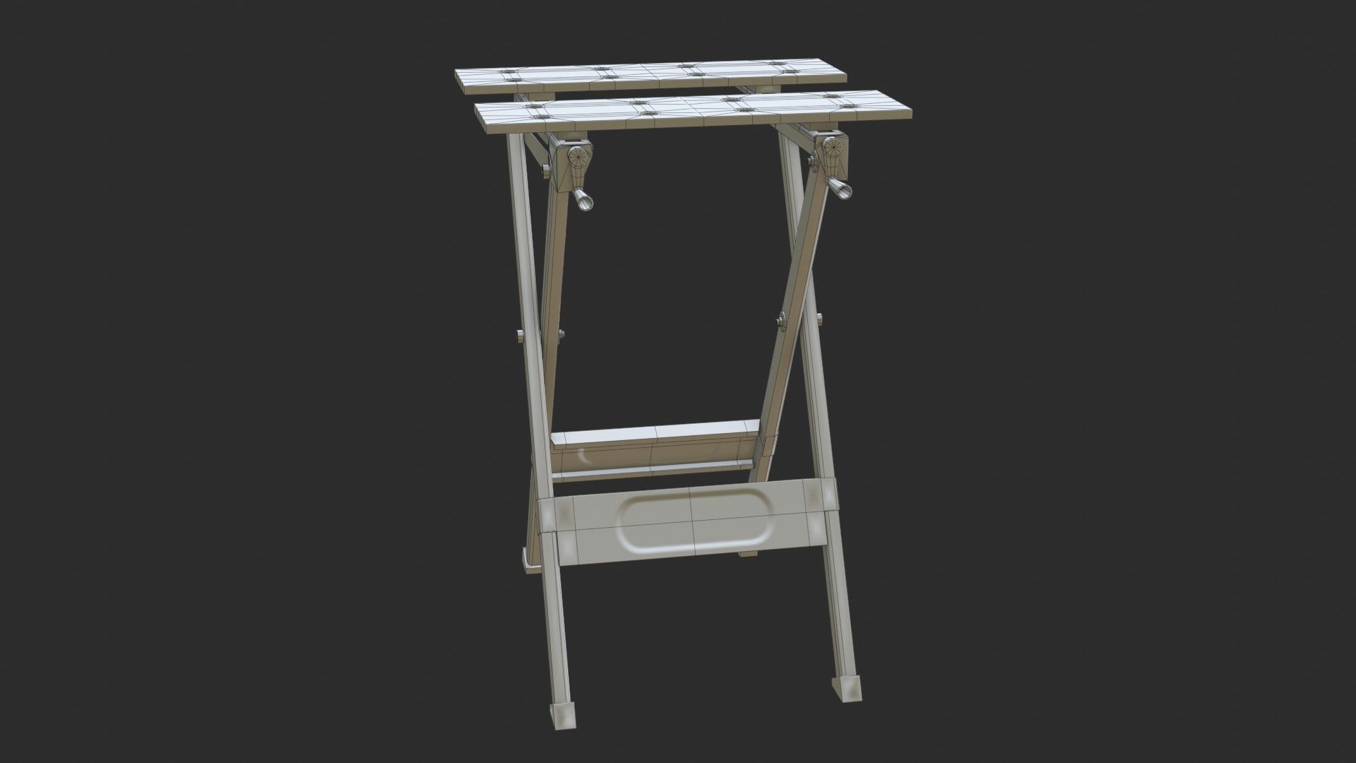 Portable Workbench Low-poly 3D model_17