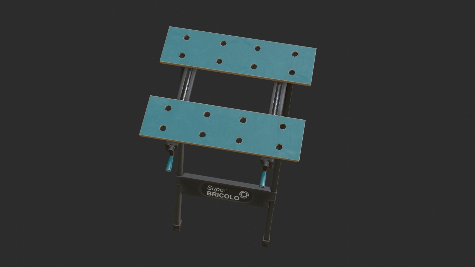 Portable Workbench Low-poly 3D model_7
