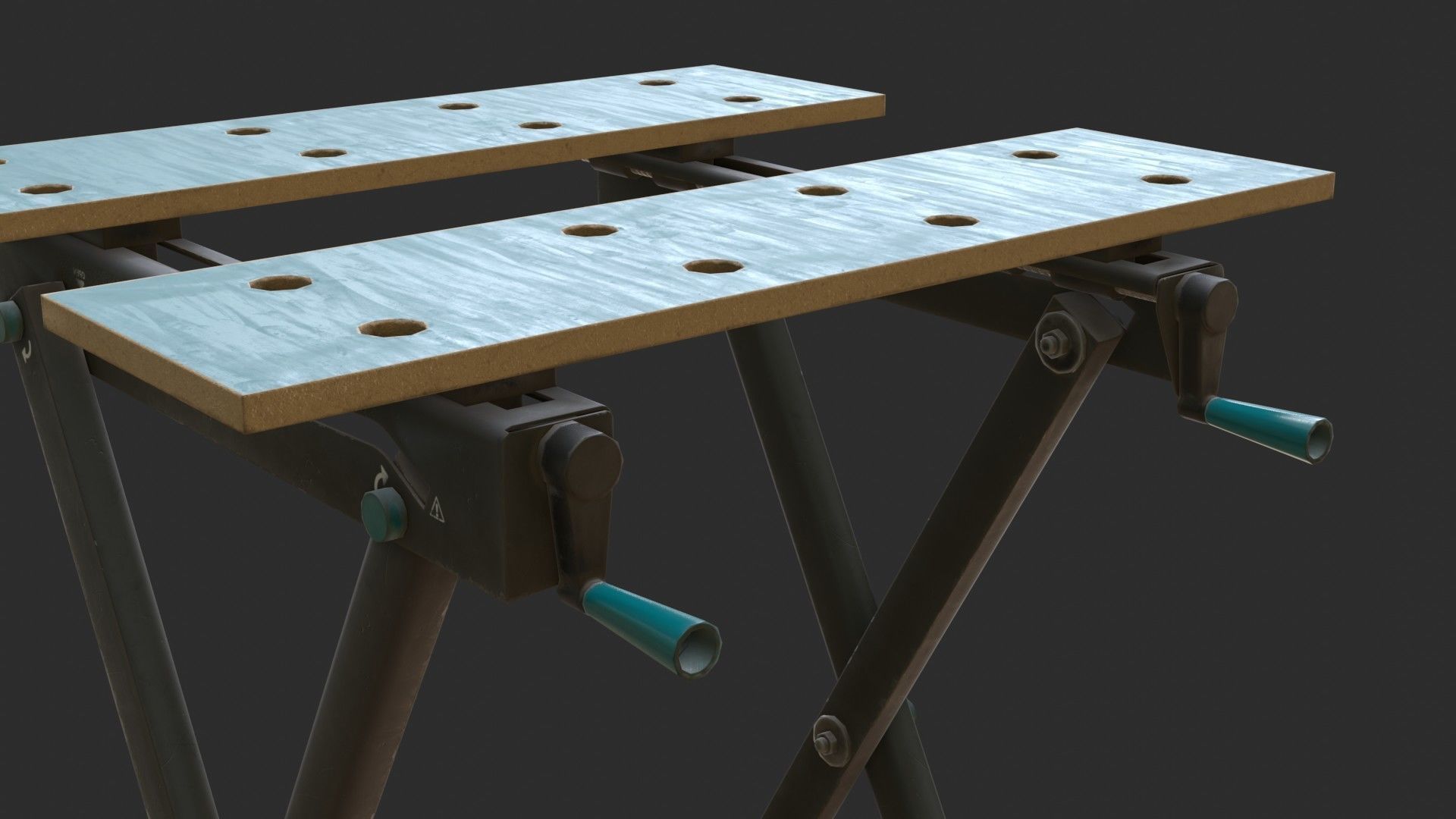 Portable Workbench Low-poly 3D model_12
