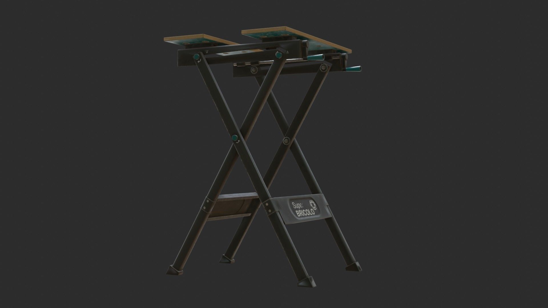 Portable Workbench Low-poly 3D model_5