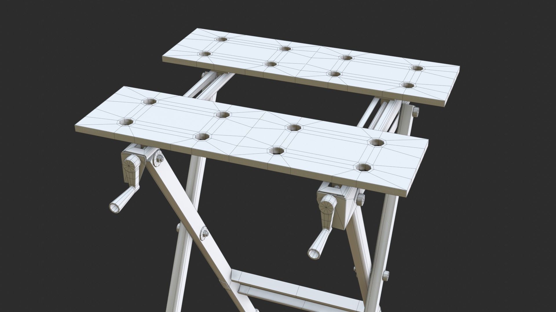 Portable Workbench Low-poly 3D model_19