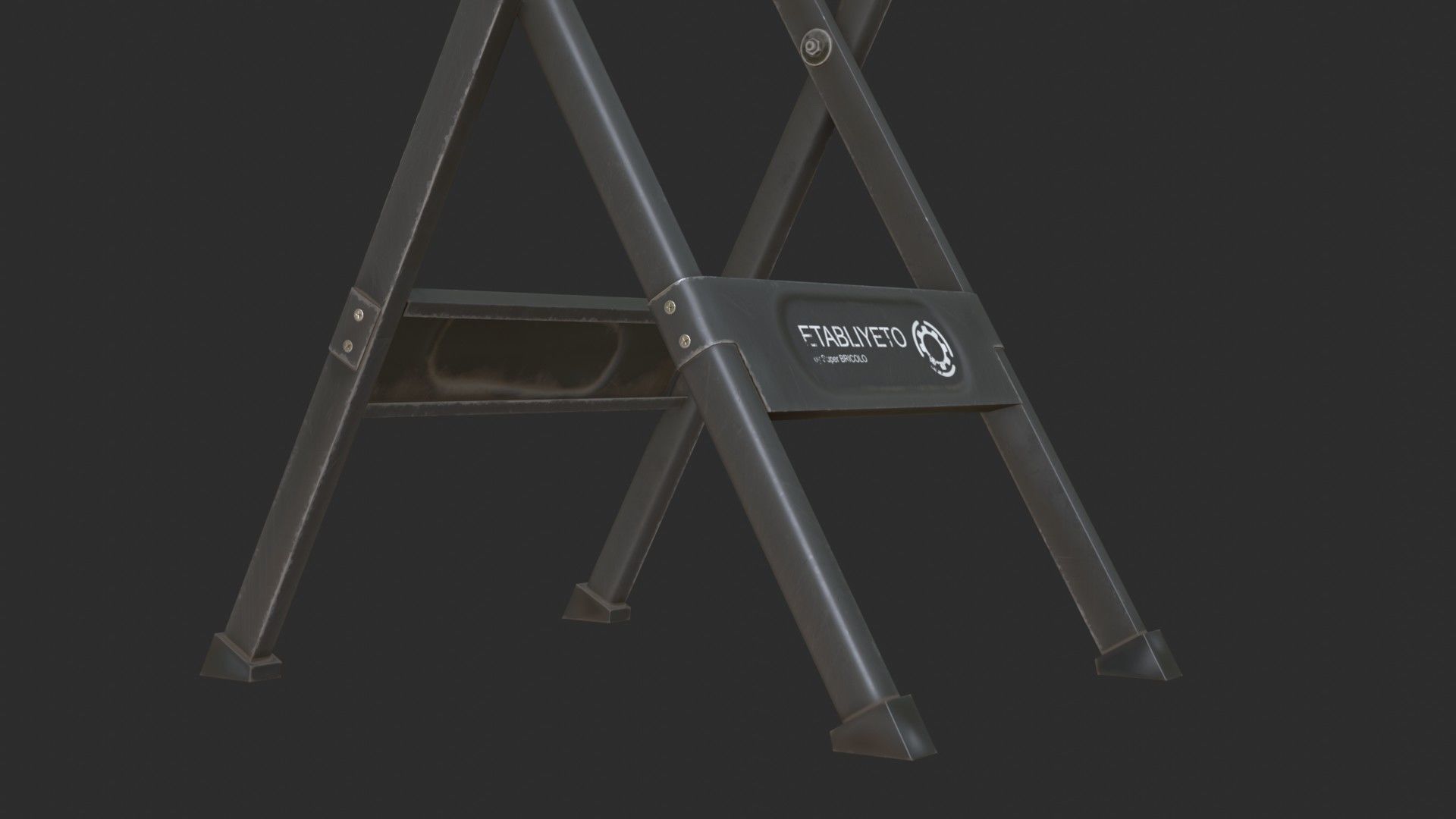 Portable Workbench Low-poly 3D model_10