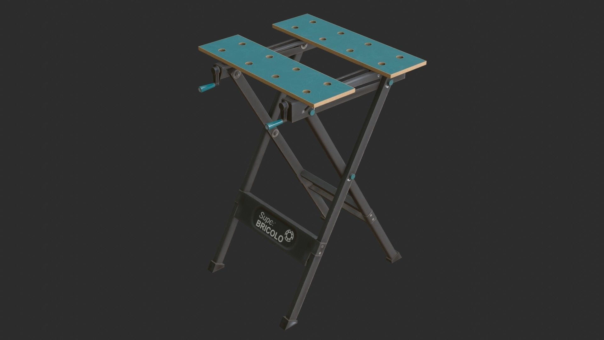 Portable Workbench Low-poly 3D model_2