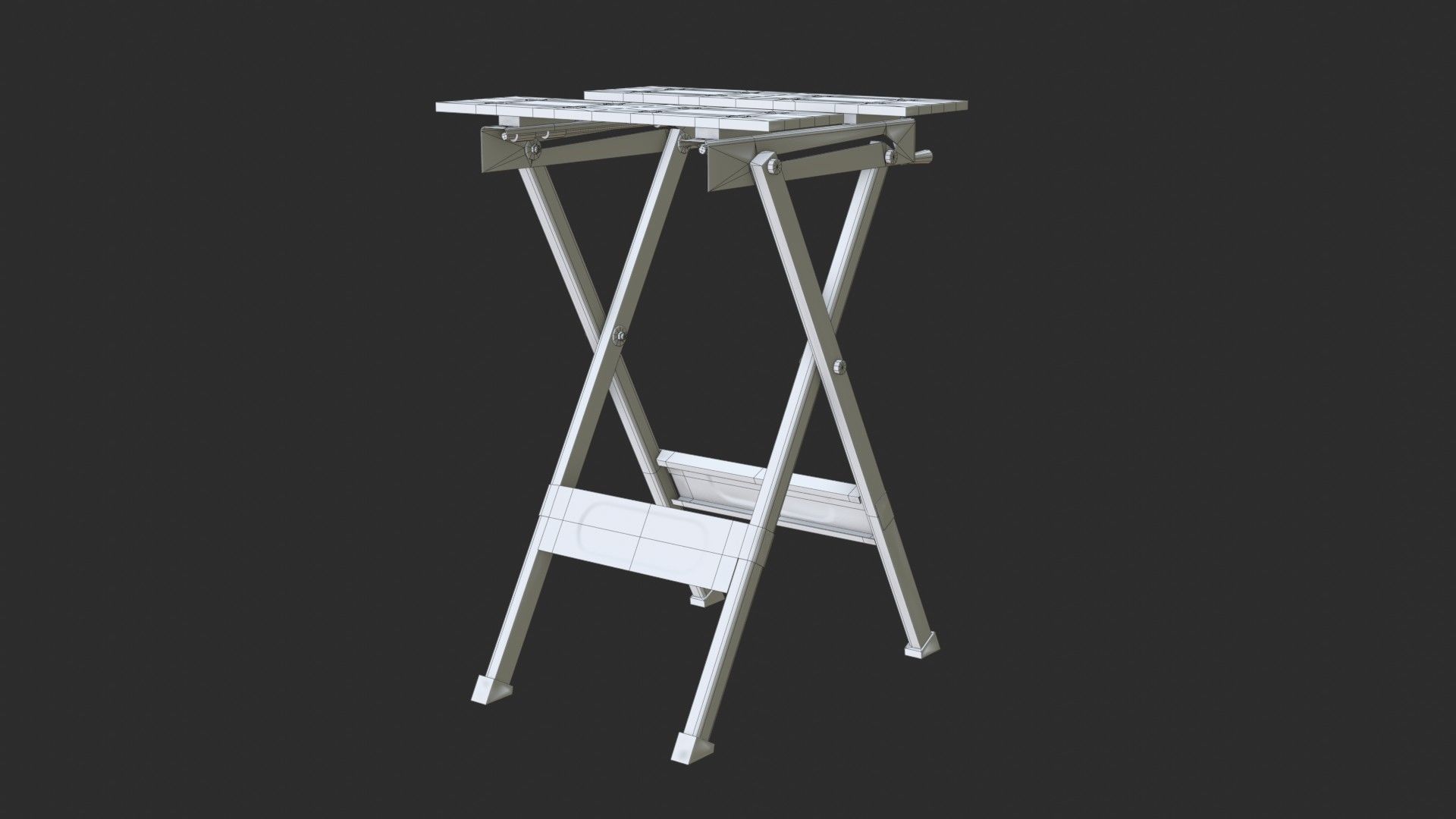 Portable Workbench Low-poly 3D model_15