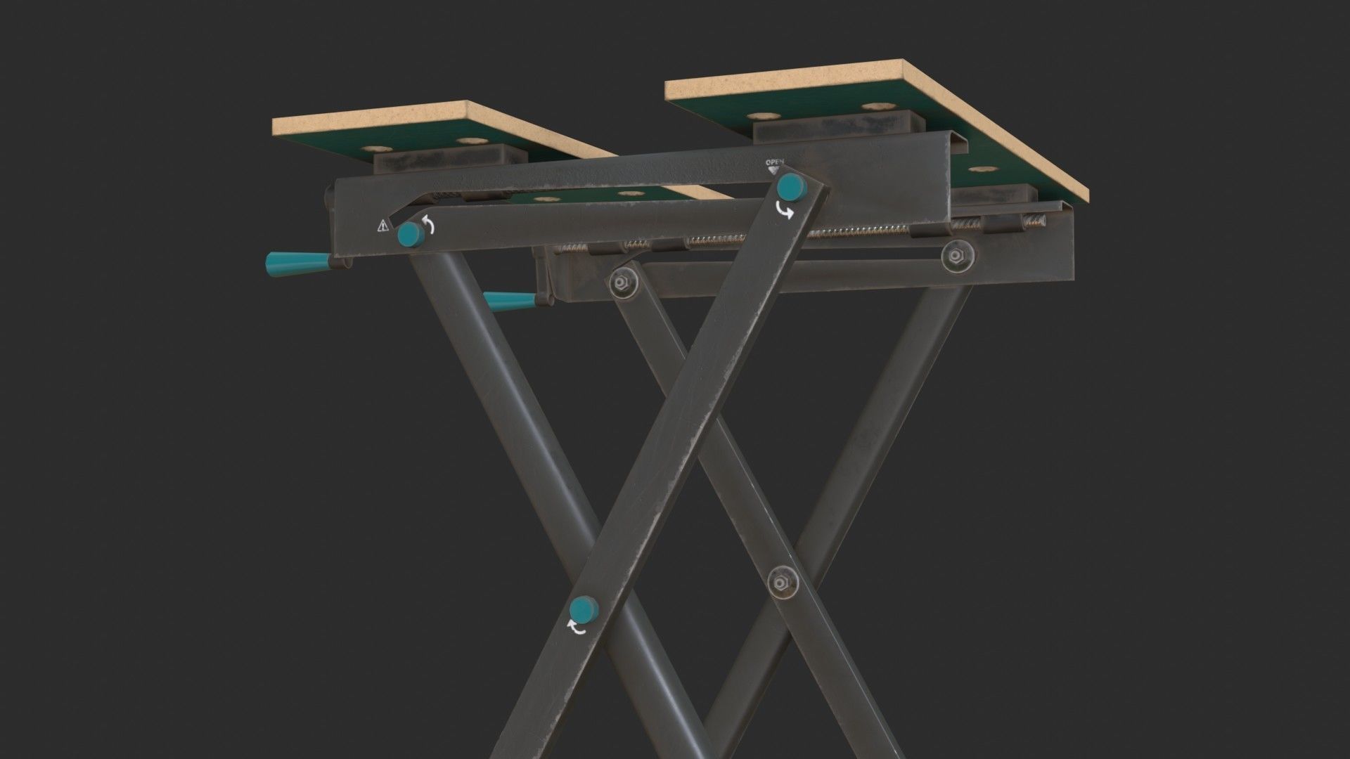 Portable Workbench Low-poly 3D model_9