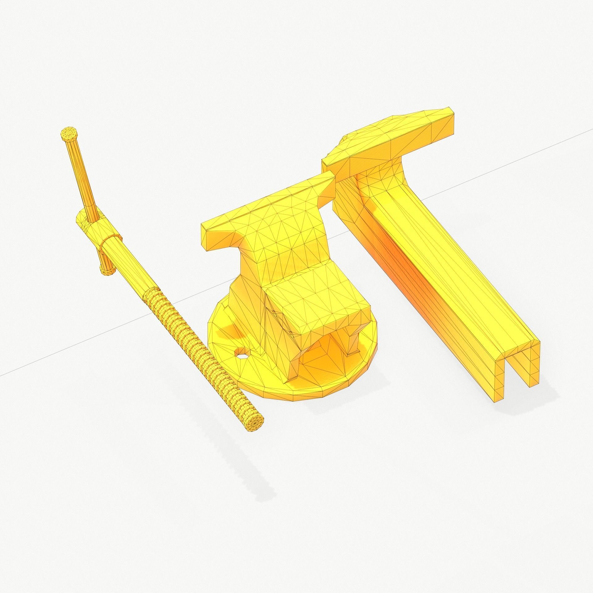 Vice Holder PBR RIG animated Low-poly 3D model_11