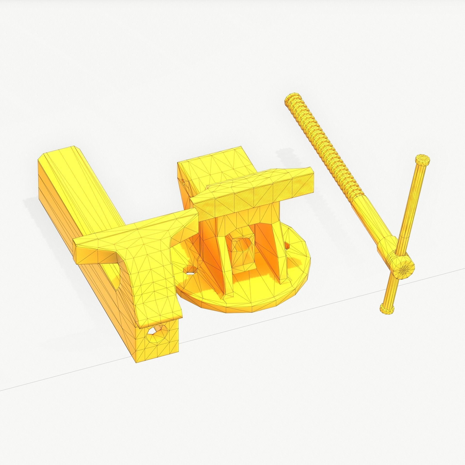 Vice Holder PBR RIG animated Low-poly 3D model_12