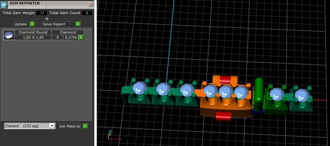 Tenis Bracelet 722 3D print model_3