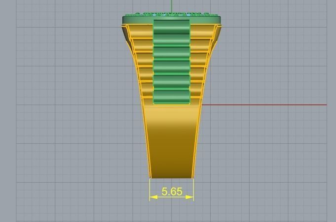Dollar sign ring 713 3D print model_5