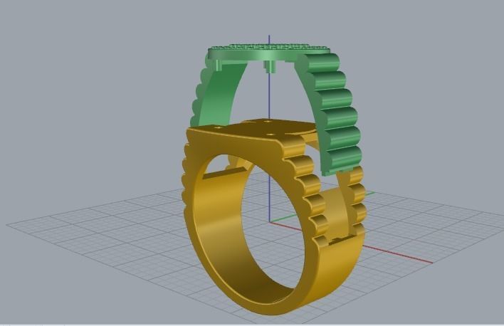 Dollar sign ring 713 3D print model_8