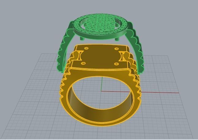 Dollar sign ring 713 3D print model_7