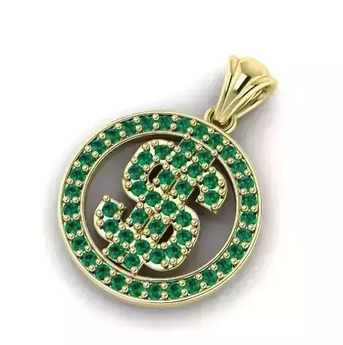 Pendant with dollar sign 712
