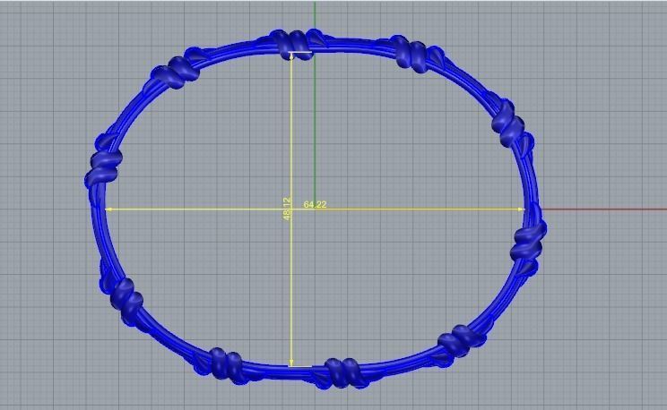 Barbed wire bracelet 692 3D print model_3