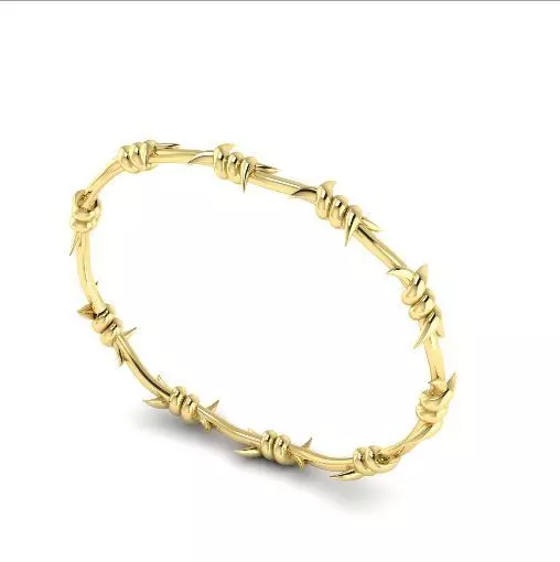 Barbed wire bracelet 692 3D print model_0