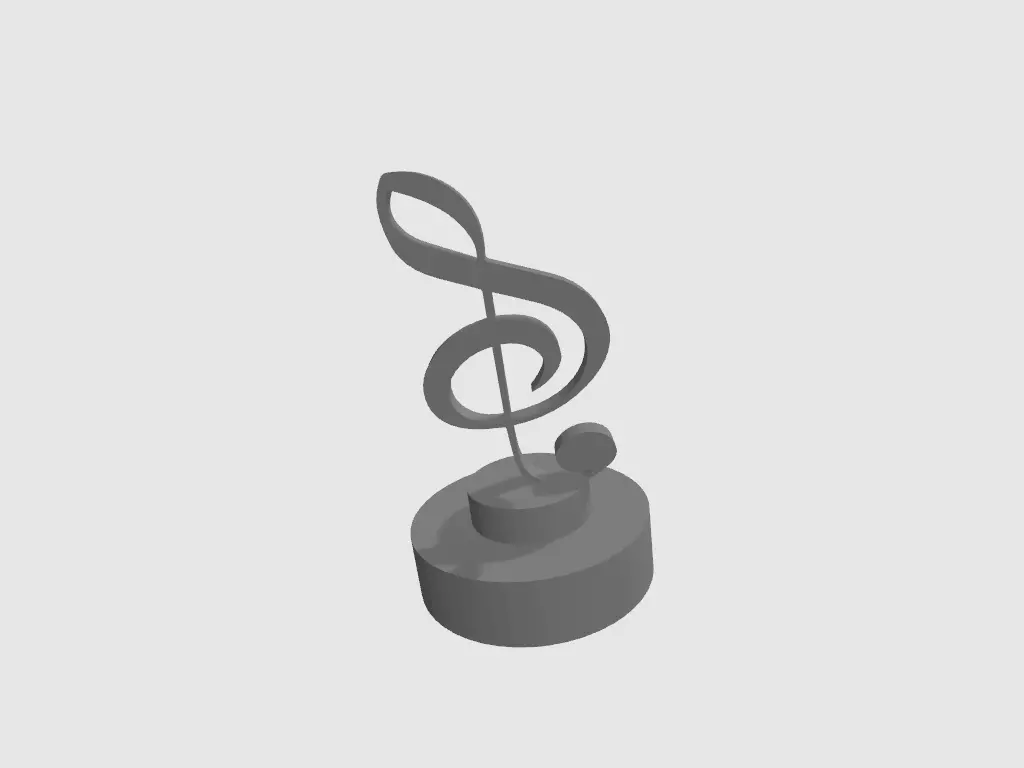 Music trophy Free 3D print model_0