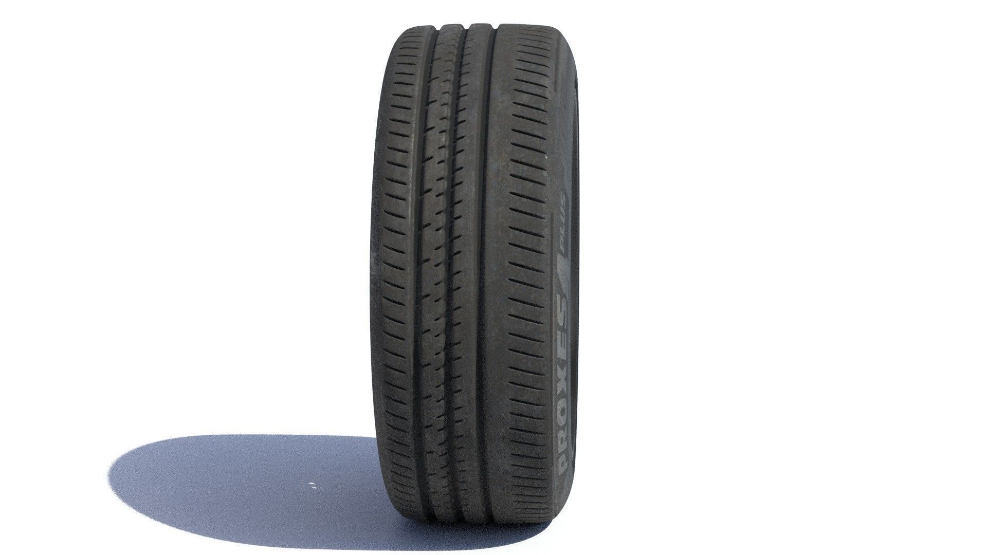 sports car wheel with rim tire and brakes 3D model_7