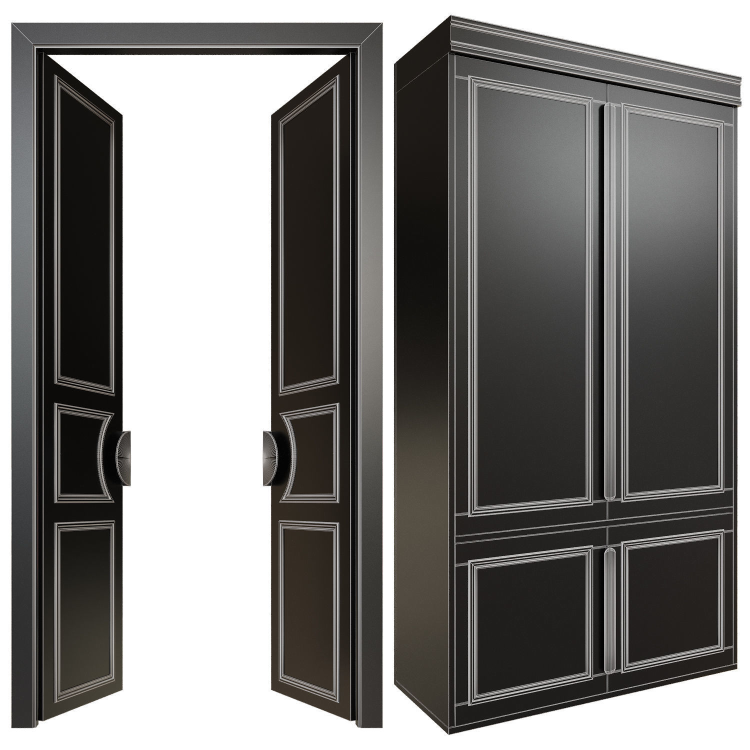 BB Associati door 3D model_2