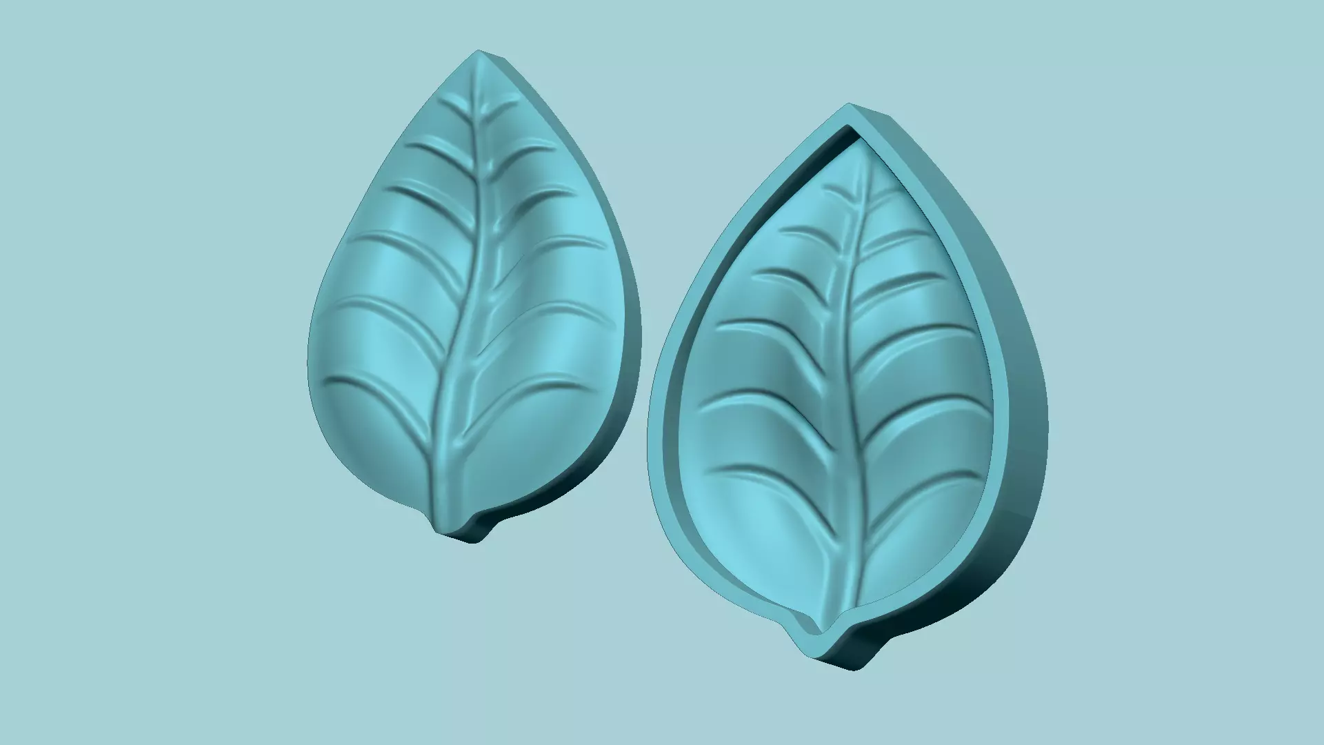 Curved Leaf - Molding Arrangement EVA Foam Craft 3D print model_0