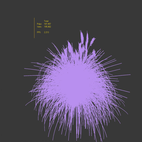 Japanese Silver Grass With Flower 3D model_6