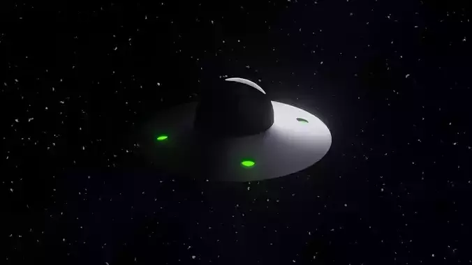 simple metal ufo spaceship