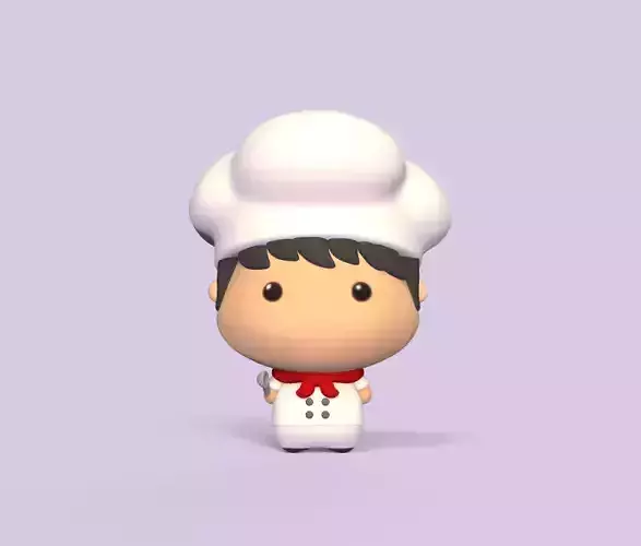 Cute Cook 3D print model