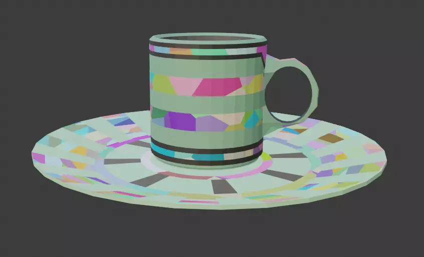 A Fancy Mug Low-poly 3D model_0