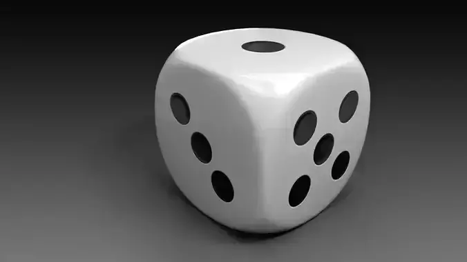 Dice Low-poly 3D model 3D model