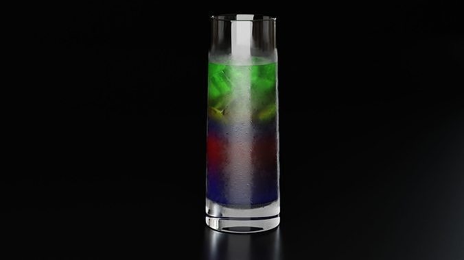 Highball glass 4 3D model 7